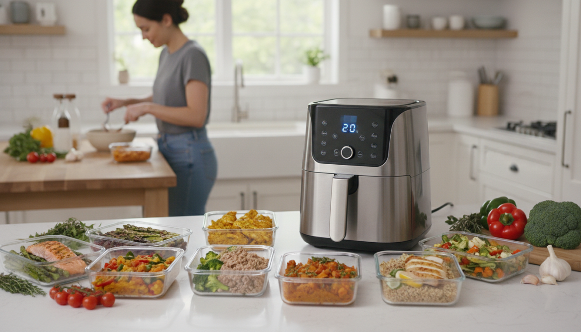 découvrez comment utiliser l'air fryer pour le batch cooking et préparer plusieurs repas rapidement et efficacement, sans perdre de temps en cuisine.