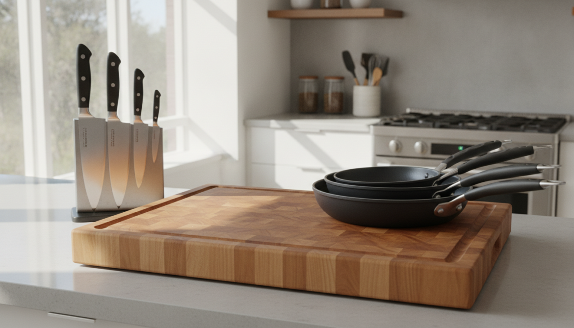Planche à découper, couteaux, poêles : les bases pour cuisiner vite